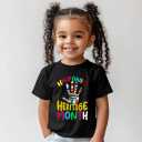 Hispanic Heritage Month Shirt Kids National Hispanic Heritage Month T-Shirt for Toddler Boys & Girls, 2T-8T (Black)