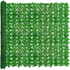 Artificial Ivy Privacy Fence Wall Screen,60X120 in UV-Anti Faux Light Green Backdrop Ivy Vine Leaf Hedges Fence Panels for Patio, Balcony, Garden, Backyard Indoor Outdoor Greenery Wall Decor (60*120 Pale green)
