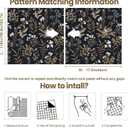 Abyssaly Black and Gold Wallpaper Dark Floral Peel and Stick Wallpaper Vintage Leaf Contact Paper Removable Self Adhesive Moody Botanical Vinyl Wrap for Bedroom Bathroom Shelf DIY Decor 17.3" x 118"