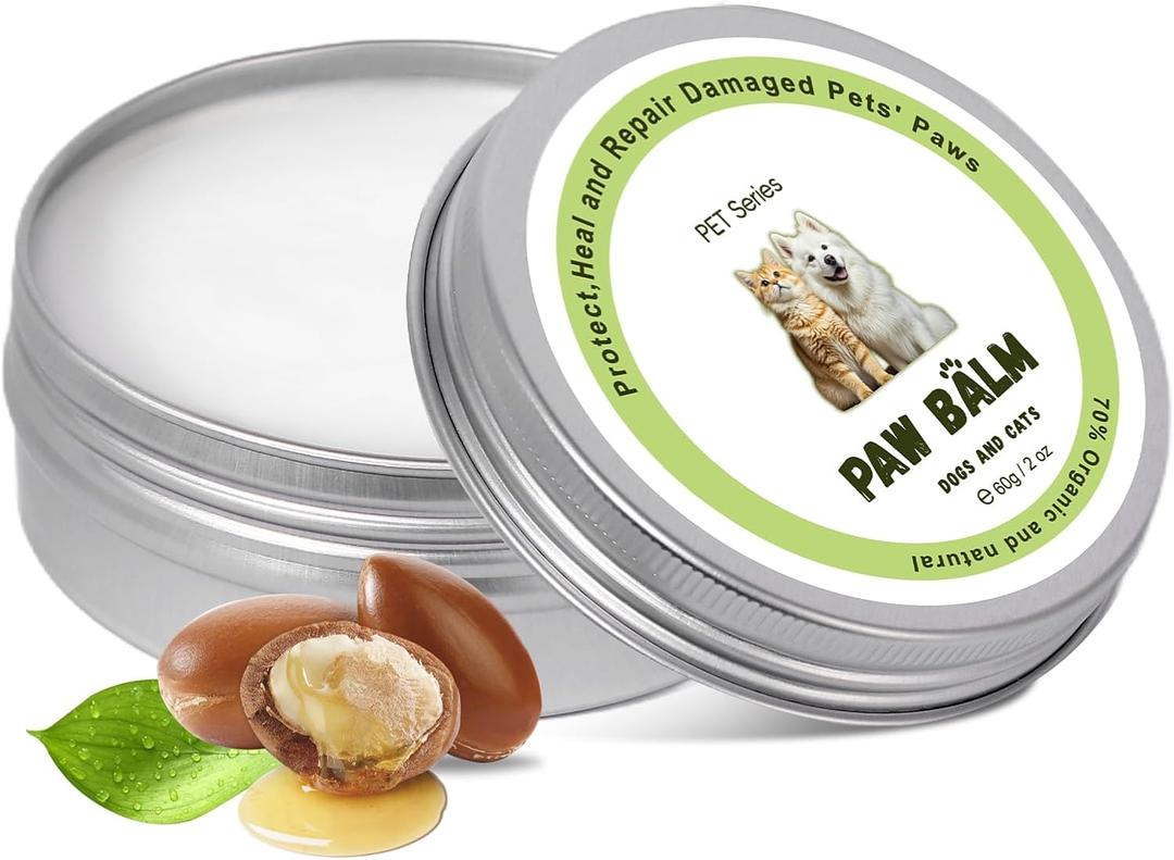Dog Paw Balm for Cats & Puppy, Soothing Paw and Nose Balm, Cracked Paw Pad Relief, 60g /2 oz