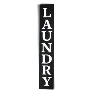 Laundry Room Sign 24in*4in Large Wooden Vertical Laundry Room Decor for Laundry Room Wall, Laundry Room Door, Above the Washing Machine, and Laundry Cabinet Decoration