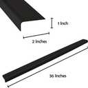 Rubber Bond Stair Edge Protector (Pack of 15) 36x2x1 inch Anti-Slip Stair Corner Trim Rubber Strips - Waterproof Self-Adhesive Staircases for Outdoor & Indoor Uses | Protect Kids & Pets - Black