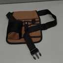 Garden Tool Pouch, Garden Tool Belt, Lightweight Tool Pouch with Pockets and Zipper, Utility Belt Canvas Tool Bag with Adjustable Waist Belt, Waist Tool Bag Apron for Women Men (Brown (Detachable))