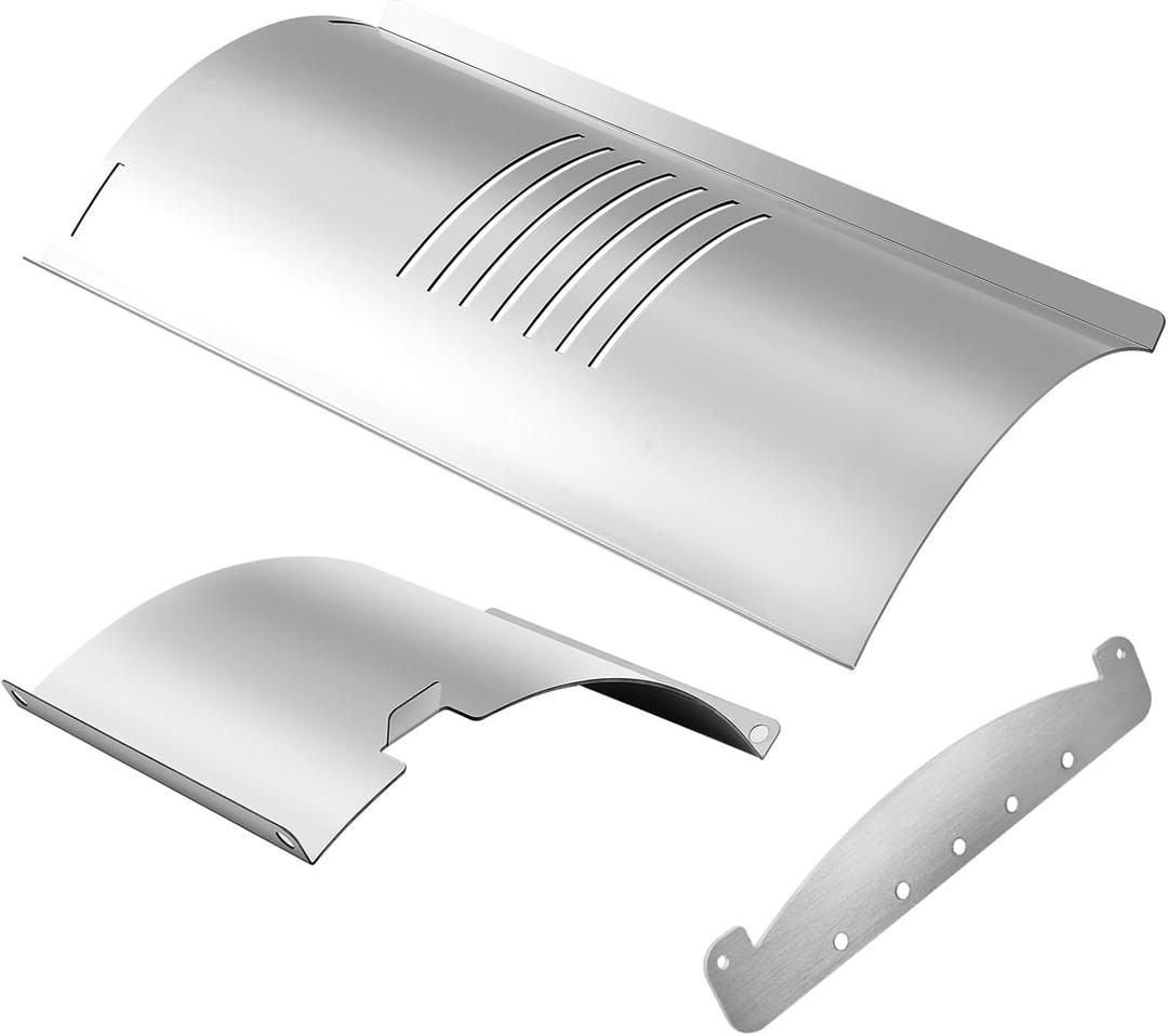 Flame Broiler Kits Heat Deflector Replacement for Pit Boss Pro Series 820 PB820PS1 PB820FB PB820D Replacement Parts Heat Diffuser Flame Tamer Pit Boss Flame Broiler Slide Cover Bottom Plate