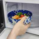 Japanese Ceramic Bowls Set of 6, 28 Oz Large Asian Porcalain Ramen Soup Salad Cereal Noodle Bowl with 6 Spoons, Deep Bowl for Kitchen Decor and Housewarming Gift, Dishwasher & Microwave Safe