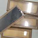 4 Pack Photo Booth Frames 2x7 Wooden Photo Strip Picture Frame Film Picture Holder with Stand and Clear Glass for Wall or Tabletop Display, Rustic Brown