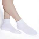 6 Pack Girls White Ruffle Dress Socks Cotton Ruffle Frilly Crew School Uniform Socks (White)