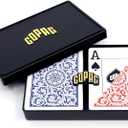 Copag 1546 Design 100% Plastic Playing Cards, Poker Size (Standard) Red/Blue (Jumbo Index, 1 Set)