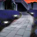 Solar Lights Outdoor Waterproof Solar Garden Light for Outside Yard Landscape Lighting Pathway Spot Lights Spotlight Wall Light Auto On/Off, Pack of 6 (Cool White)