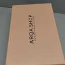 Arqa Fur Mules for Women Comfortable Leather Buckle Mule Flats Furry Padded Backless Loafers Casual Slides Shoes (8, Black Stars)