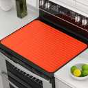 Silicone Stove Top Covers for Electric Stove -28x20 inches Heavy Duty Waterproof Glass Cooktop Protector, Silicone Mats for Kitchen Counter Oven Top Cover Dish Drying Mat