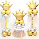 8Pcs Gold Crown Foil Balloons Party Decorations.Wedding Bridal Shower Marriage Engagement Party Supplies
