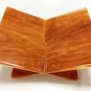 Acrylic Book Stand - Open Book Display Stand for Reading, Bible, Cookbook, Magazines, Textbooks, Recipe Holder (Wood Grain Pattern)
