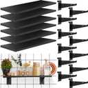 6 Pack Gridwall Shelf 15.7 x 6 Inches Wooden Gridwall Shelves with Metal Brackets Grid Wall Shelving Organizer Heavy Duty Gridwall Accessories for Home Garage (6, 15.7 x 6 x 0.6 inches)