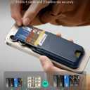 ESR for MagSafe Wallet, 5 Card Holder with RFID Blocking, MagSafe Sticker Included, Slim Magnetic Wallet for iPhone 17e/17/16/15/14/13/12 Series and Selected Samsung Devices, Not for 13/12 Mini, Blue