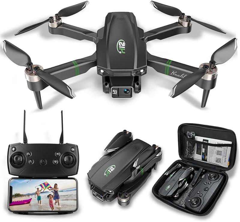 Drones with Camera for Adults 4K, Mini Drone with Camera, Altitude Hold, One Key Take Off/Landing, Headless Mode, 3D Flip, 3 Speed Mode, Foldable Remote Control Drone with 2 Batteries for Beginners