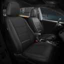 FREESOO for Toyota Corolla Seat Covers L LE XLE, LE Eco Sedan 2014 2015 2016 2017 2018 2019, Custom Fit Car Seat Covers, Luxury Leather Seat Covers for Cars, Waterproof Seat Cover, Black Full Set