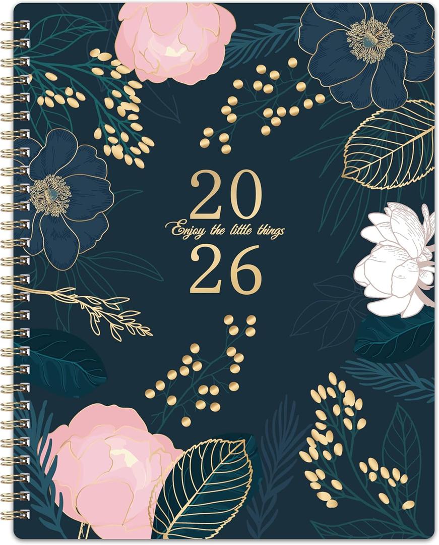 2026 Planner - Planner 2026, January 2026 - December 2026, Weekly & Monthly Spreads, 8'' x 10", 2026 Calendar Planner, Monthly Tabs, Twin-wire Binding, Back Pocket, Holidays