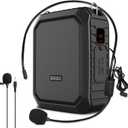 Voice Amplifier with Lapel Mic/Microphone Headset-18W IPX5 Waterproof Megaphone Speaker Pa System, Bluetooth 5.0 Portable Microphone and Speaker for Teachers Elderly Tour Guide 800