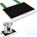 MinBoo Bamboo Appliance Slider,Sliding Tray for Coffee Maker, Kitchen Countertop Appliance Rolling Tray,Slides Easily from Under The Cabinet,Wide -White- Large (16" Wx13 D)