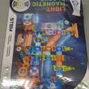 Magnetic Tiles Building Blocks Toys for Kids,144 PCS Magnet STEM Construction Set with LED Lights & Marble Run | Educational Learning Creative Gifts for Kids Ages 5-12 Boys and Girls