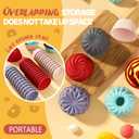 4 x 24 Pcs Mini Silicone Multi-shape Cake molds, 2.75 Inch 6 Shape, Valentines Flower Shape Baking Cups, Non-Stick, Reusable Flexible Baking Mold for Scones, Cakes, Bread, Jello, Muffins and Candies