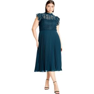 City Chic Women's Plus Size Dress - Livia (Peacock)