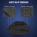 Foldable Motorcycle Gel Seat Cushion, Large 3D-Honeycomb Structure Shock Absorption & Breathable Motorcycle Gel Seat Pad for Long Rides (L)