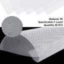 30pcs 7 Count Plastic Canvas Sheets,13.58 X 10.43 Inches Transparent Plastic Mesh Sheet, Needlepoint Canvas Sheet for Embroidery, Acrylic Yarn Craft, Knitting and Crochet Projects