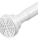 Tension Rod for Windows 31-50Inch White Curtain Rods no Drilling Adjustable Curtain Rod Long Tension Rods for Windows,Closets,Doorway