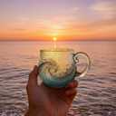 Sea Glass Wave Mug Ocean Beach Coffee Cups, 12 Ounces