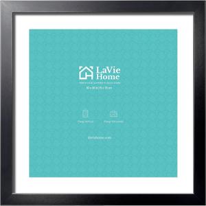 LaVie Home 30 x 30 Picture Frame Black Poster Frame, Display Pictures 24x24 with Mat or 30x30 Without Mat, Frame and Polished Plexiglass, Suitable for Photos, Artworks, Posters