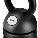 Adjustable Kettlebell Weight Set: 3-in-1 Kettlebells (5lbs 8lbs 12lbs) for Home Gym Full-Body Workout Strength Training Weight Loss | Good for Beginners (Black)