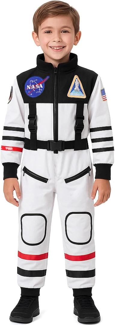 Astronaut Costume for Kids Halloween Party Dress Up Space Gifts (5-7 Years)