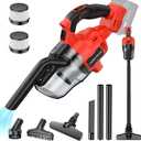 Cordless Vacuum for Milwaukee M18 Battery, Handheld Vacuum Cleaner for Home Pet Hair Car, 5-in-1 Portable Shop Vac with 2 Washable HEPA Filter, 4 Multi Nozzle (Battery Not Included)