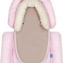 COOLBEBE Upgraded 3-in-1 Baby Head Neck Body Support Pillow for Newborn Infant Toddler - Extra Soft Car Seat Insert Cushion Pad, Perfect for Carseats, Strollers, Swings