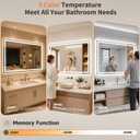24"x48" LED Bathroom Mirror with Lights, Anti-Fog, Backlit+Frontlit