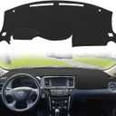 Dash Cover Mat Custom Fit for Nissan Pathfinder Dashboard Cover Pad Carpet Protector(Black) F157
