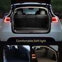 TPARTS Frunk LED Light Strip for Tesla Model Y Juniper 2025, Flexible Silicone Waterproof Interior Lighting Bar, Tool-Free Installation Front Trunk Accessories Ambient Lights (Cool White Light)