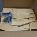 4-Pack Wooden Dog Ramp for Stairs, Anti-Slip Pet Steps for Small Dogs with Carpet Surface, Low-Angled Pet Ramps for Staircase, Steps and Stairs Assist for Injured & Aged Pets, Stairs Ramp for Dogs