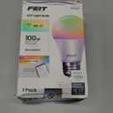Feit Electric Smart Bulb, 100W Equivalent Color Changing and Tunable White, 2.4Ghz Wifi light bulb, No Hub Needed, Works with Alexa and Google Assistant, High CRI Dimmable LED OM100/RGBW/CA/AG, 1 Pack