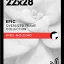 Americanflat 22x28 Poster Frame with Polished Plexiglass - Black Picture Frame - Wide Photo Frames Made of Engineered Wood for Vertical or Horizontal Wall Display - Epic Collection - Black