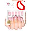 Curvlife Soft Gel Press on Nails, 30Pcs 15 Sizes Gel Nail Tips, Pink Style Full Cover Design Reusable Fake Nails Kit with Glue and Adhesive Tabs (Short)