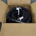 100% Polyester Climbing Rope with Hooks - Heavy Duty 1000LBS Load Capacity, 1.5inch Diameter, 10,15,20,25,30,50ft Length for Outdoor Rock Climbing, Rescue & Escape (25ft)