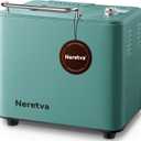 Neretva Bread Maker, 20-IN-1 2LB Bread Machine Dual Heater Bread Maker Machine Automatic with Nonstick Ceramic Pan, 15H Timer & 1H Keep Warm Set, Low Noise, Stainless Steel Breadmaker Recipe-Green