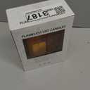 Pack of 2 White LED Candles Outdoor 3x8 - Unscented IP65 Waterproof Battery Powered Flameless Pillar With Remote and Timer - Flickering