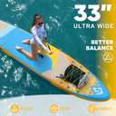 Starcity 11'*33"*6" Blow Up Paddle Board, Inflatable Paddle Board, Spacious and Stable, Anti Slip and Easy to Operate, Large Size Suitable for Single Person/Family/Pet Use