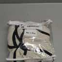 Linen Shower Curtain Beige Cute Black Scalloped Boho Modern Shower Curtains for Bathroom Set, 72" W x 72" L