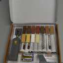 Laminate Floor Repair Kit with Heat Pen, 11 Color Wood Vinyl Floor Furniture Repair Kit Linoleum Repair Hard Wax Touch Up Marker Cover Scratches, Stains, Cracks, Holes for Door, Cabinet, Table