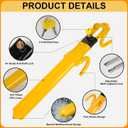 Steering Wheel Lock Anti-Theft Device Adjustable Length Clamp Double Hook Locks, Security Steering Wheel Lock with 2 Keys for Cars, Suvs, Vans and Trucks (Yellow)